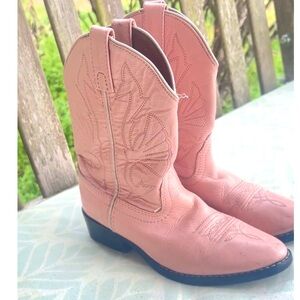 Acme Pink Western Boots Girls Size 2 #rodeo #cowgirl #barbie #kids boots